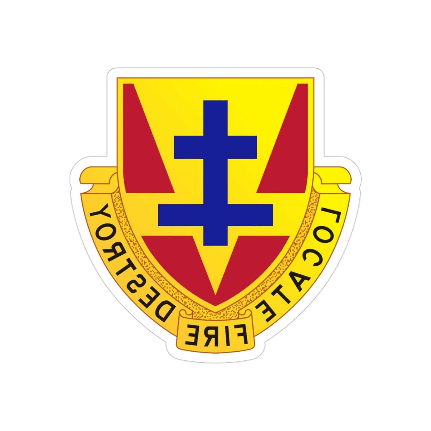 170th Artillery Regiment (U.S. Army) REVERSE PRINT Transparent STICKER-3 Inch-The Sticker Space