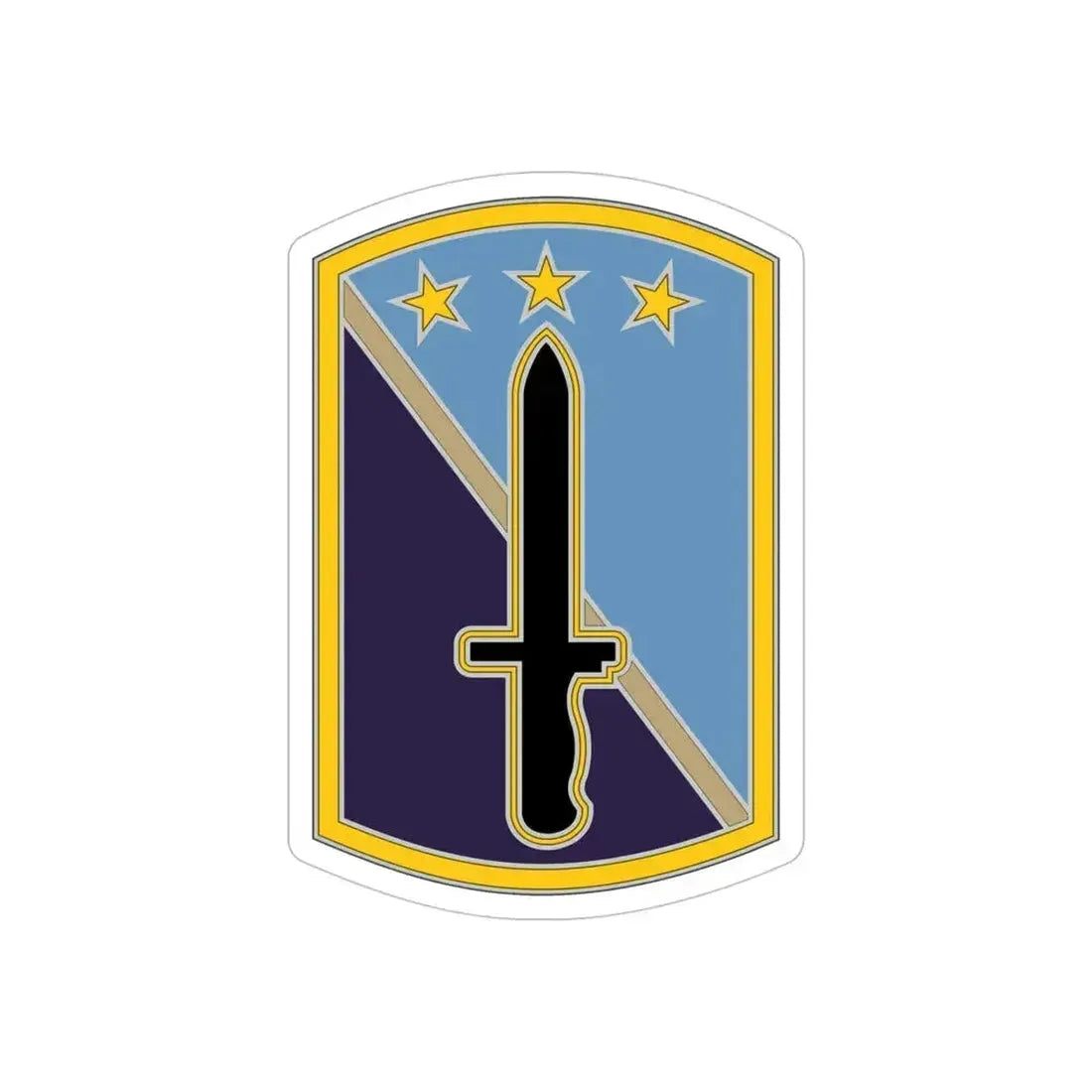 170TH INFANTRY BRIGADE (U.S. Army) REVERSE PRINT Transparent Die-Cut STICKER 5 Inch Die-Cut Transparent - The Sticker Space