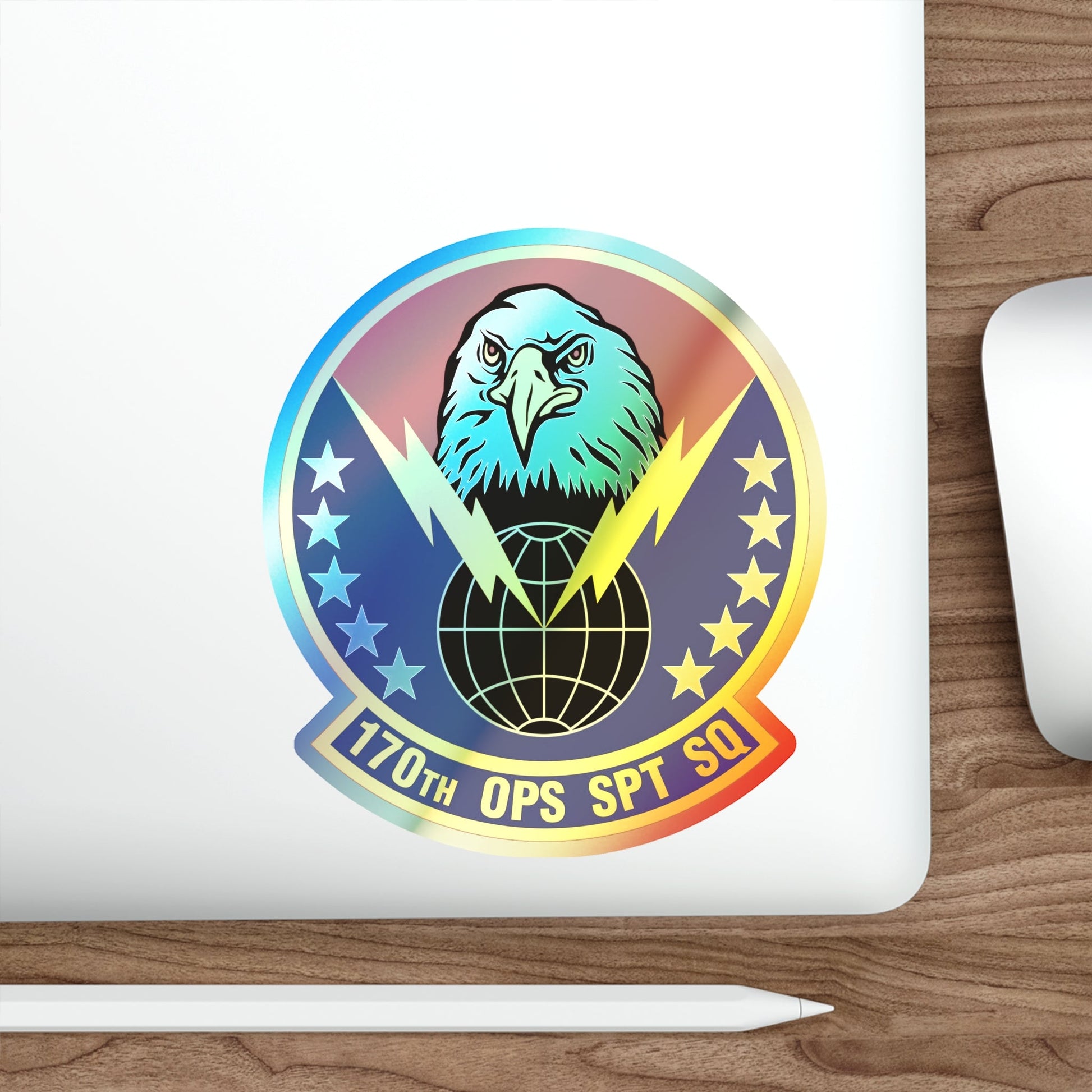 170th Operations Support Squadron (U.S. Air Force) Holographic STICKER Die-Cut Vinyl Decal-The Sticker Space
