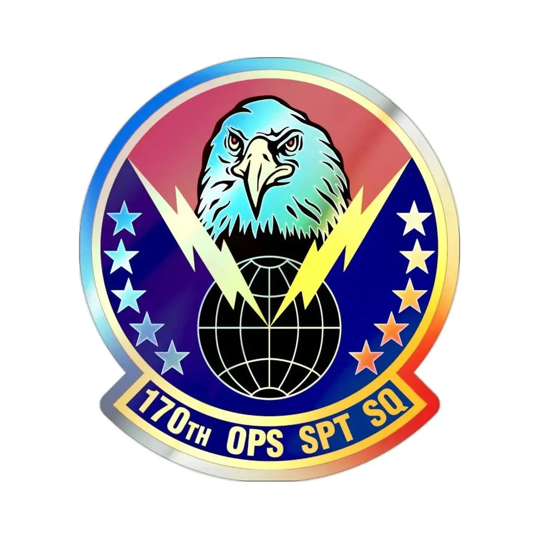 170th Operations Support Squadron (U.S. Air Force) Holographic STICKER Die-Cut Vinyl Decal - The Sticker Space