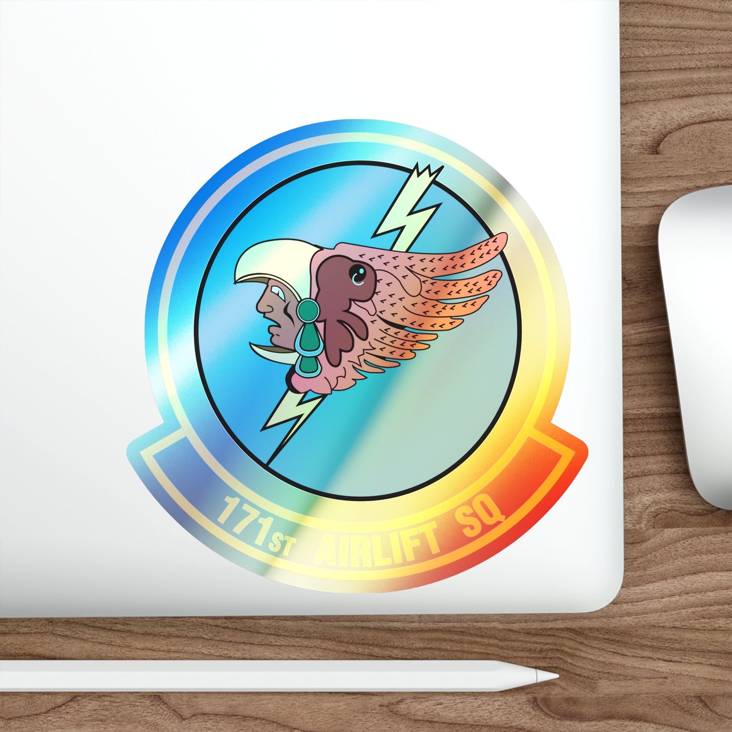 171 Airlift Squadron (U.S. Air Force) Holographic STICKER Die-Cut Vinyl Decal-The Sticker Space