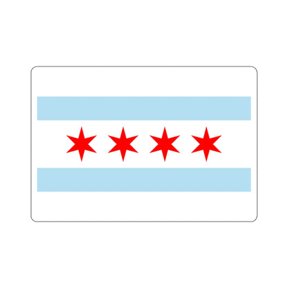 Flag of Chicago, Illinois - STICKER Vinyl Kiss-Cut Decal