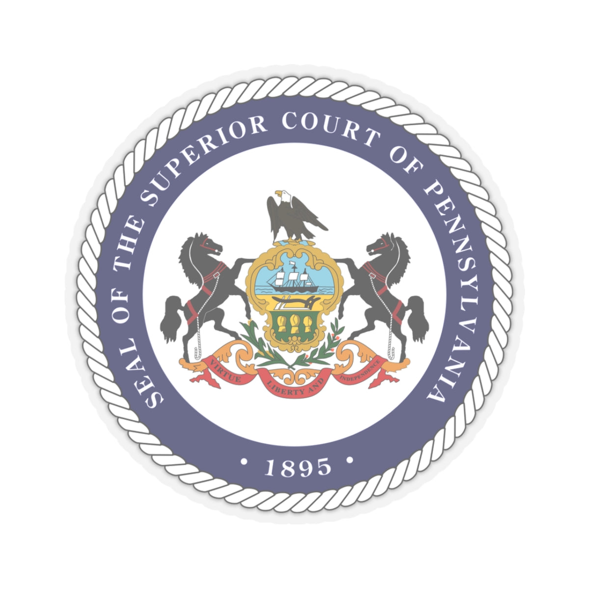 Seal of the Superior Court of Pennsylvania - STICKER Vinyl Kiss-Cut Decal