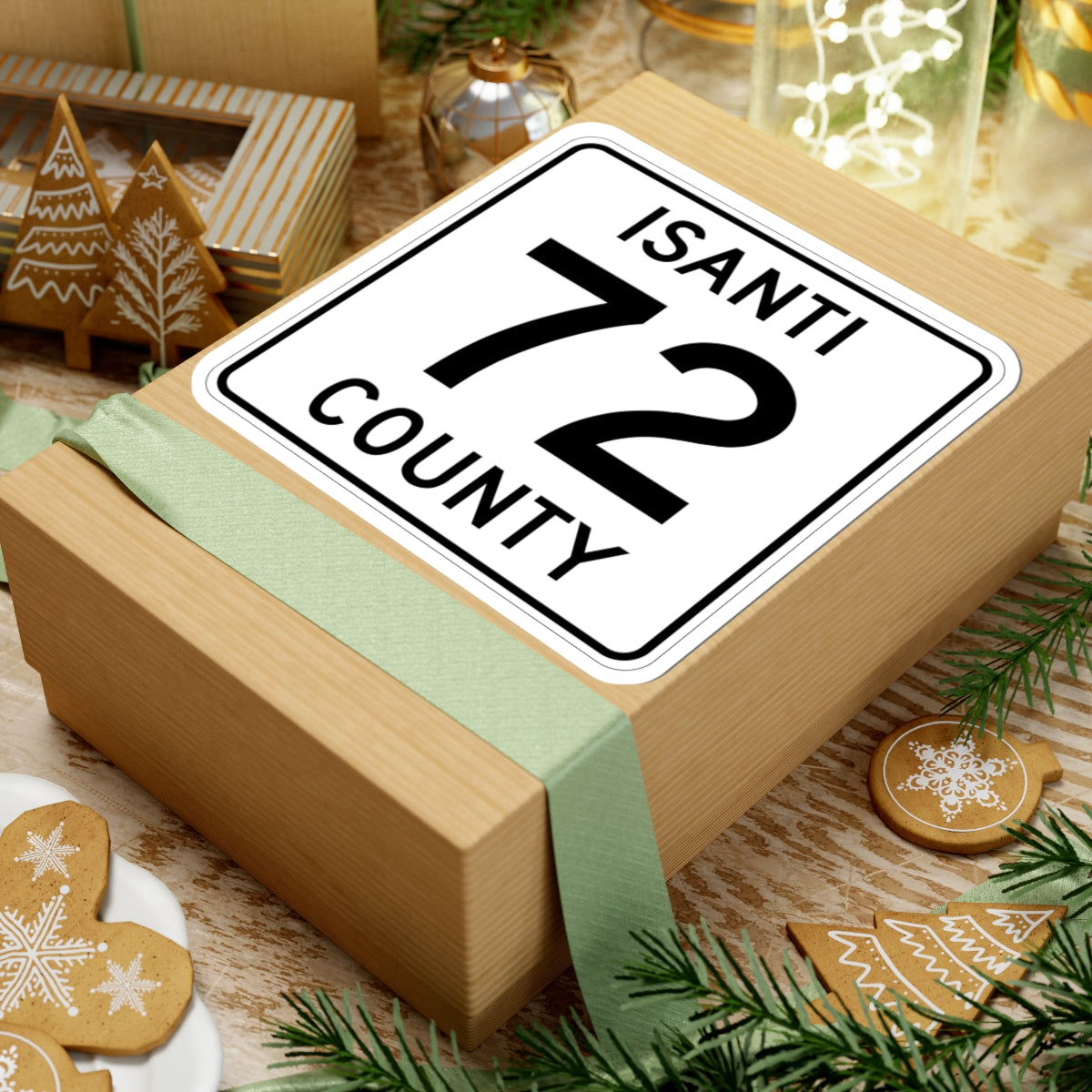 Isanti County 72 MN (Minnesota) (Road Sign) STICKER Vinyl Kiss-Cut Decal