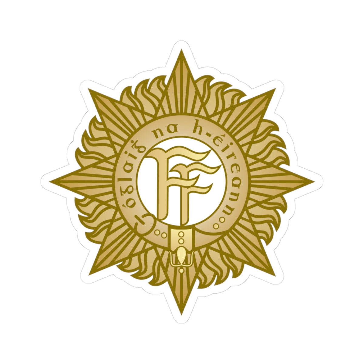 Badge of the Irish Defence Forces (Ireland) (Coat of Arms) STICKER Vinyl Kiss-Cut Decal