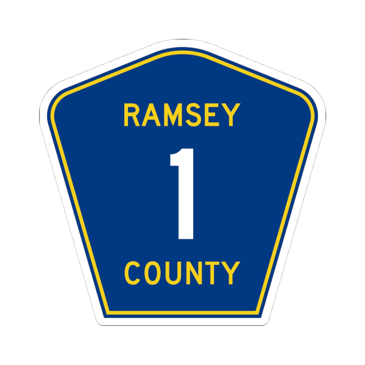 Ramsey County 1 MN (Minnesota) (Road Sign) STICKER Vinyl Kiss-Cut Decal