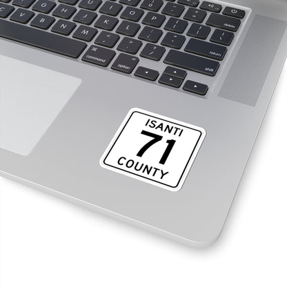 Isanti County 71 MN (Minnesota) (Road Sign) STICKER Vinyl Kiss-Cut Decal
