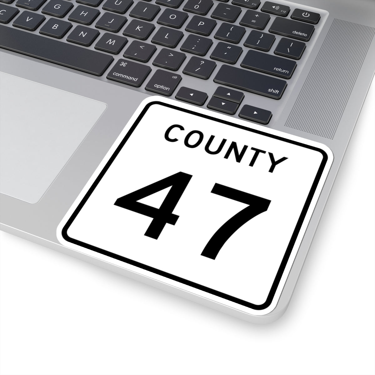 County 47 square (Minnesota) (Road Sign) STICKER Vinyl Kiss-Cut Decal