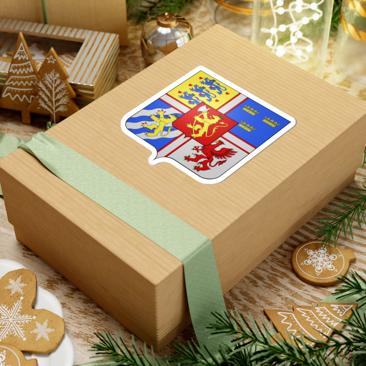 Armoiries Eric de Poméranie roi de Danemark (Denmark) (Coat of Arms) STICKER Vinyl Kiss-Cut Decal