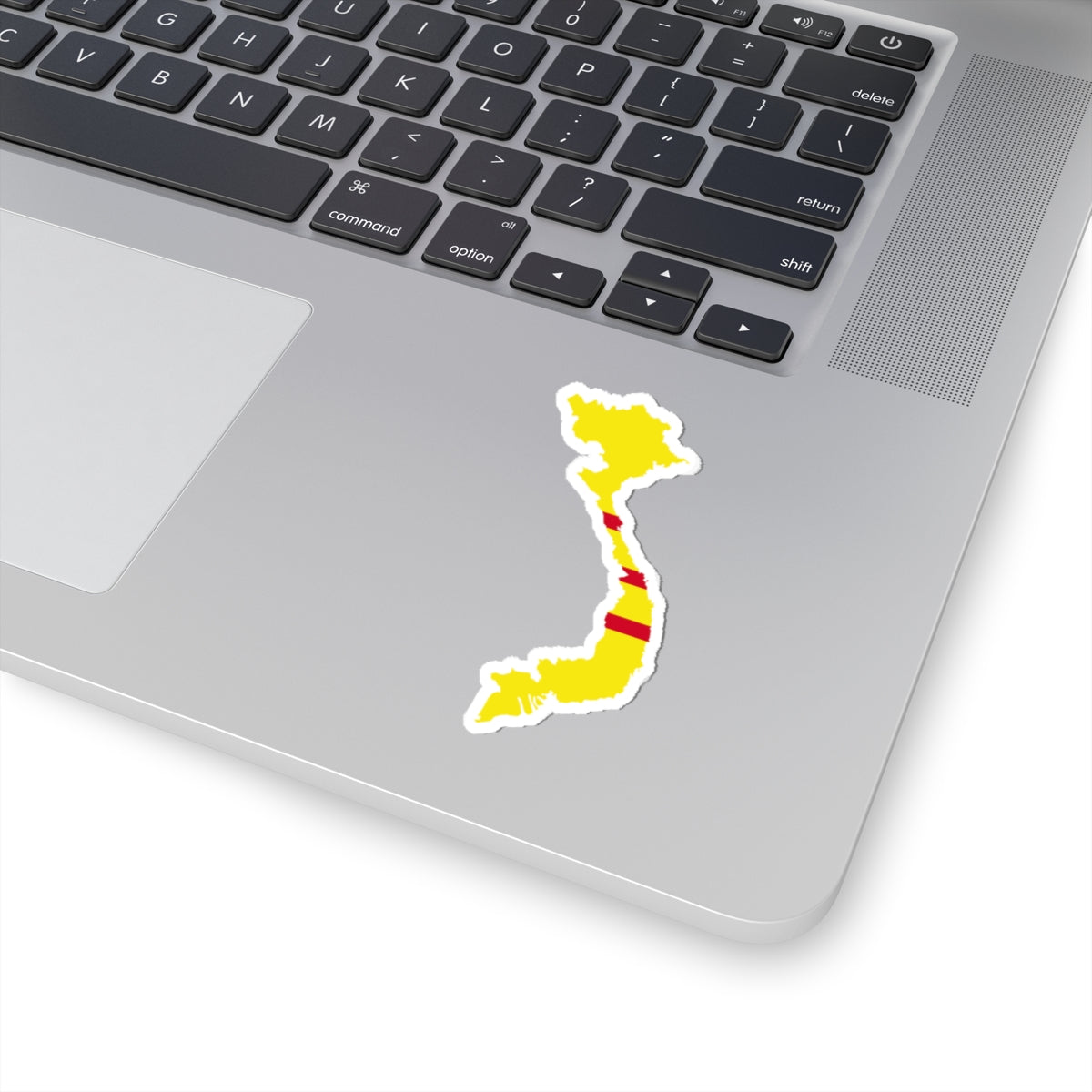 Flag map of the State of Vietnam (Vietnam) STICKER Vinyl Kiss-Cut Decal