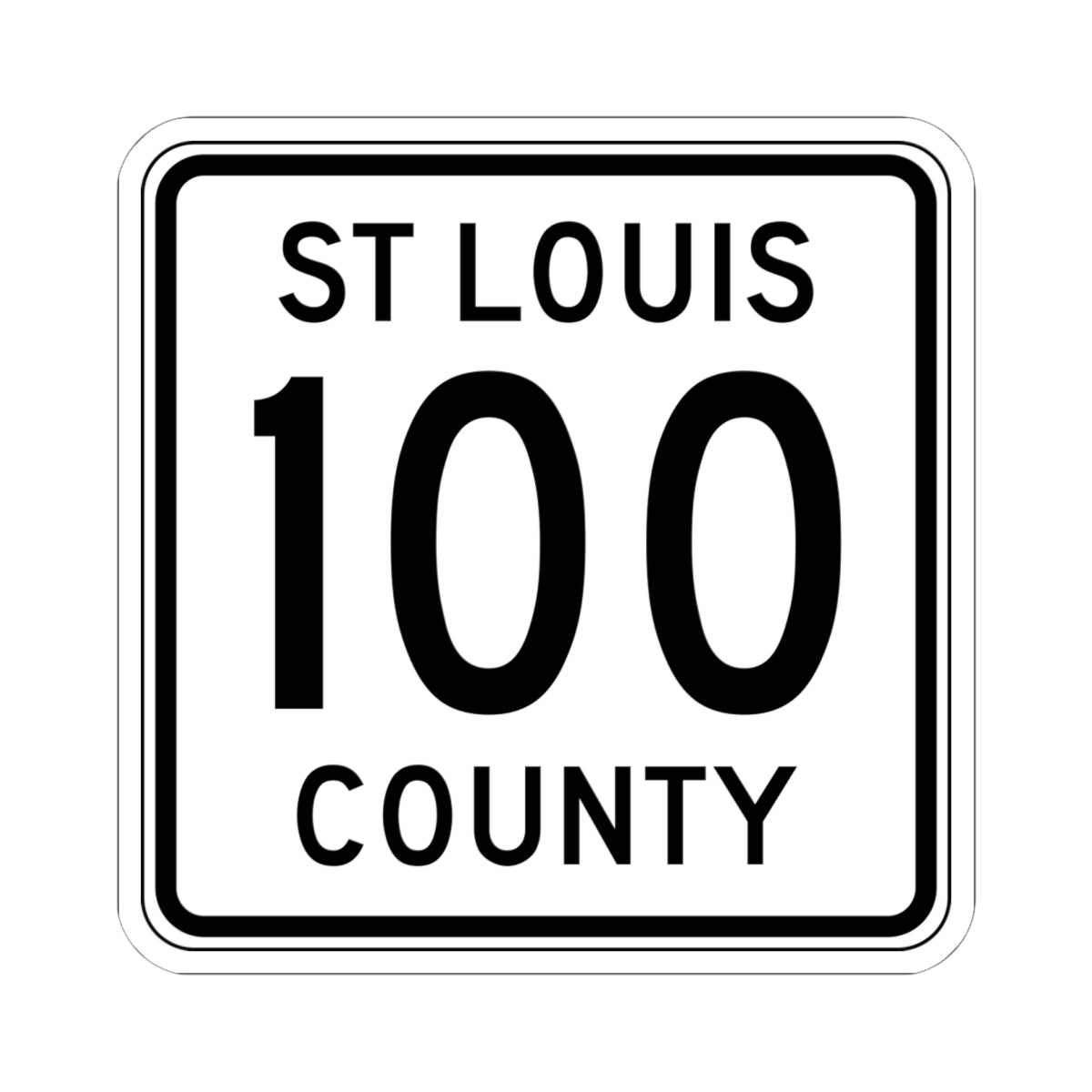St Louis County Route 100 MN (Minnesota) (Road Sign) STICKER Vinyl Kiss-Cut Decal