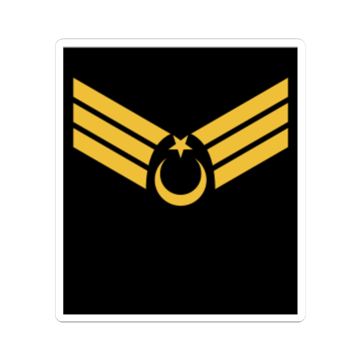 Kıdemli Çavuş rütbe (Turkey) (Military Rank) STICKER Vinyl Kiss-Cut Decal