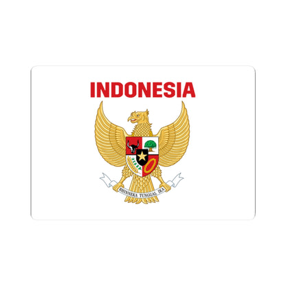 Indonesia coat of arms with name (Indonesia) STICKER Vinyl Kiss-Cut Decal