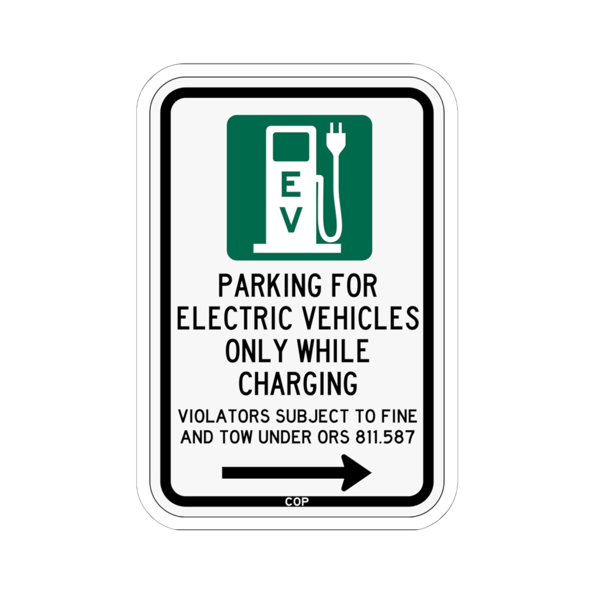 PBOT Road sign P1911R (Oregon) (Road Sign) STICKER Vinyl Kiss-Cut Decal
