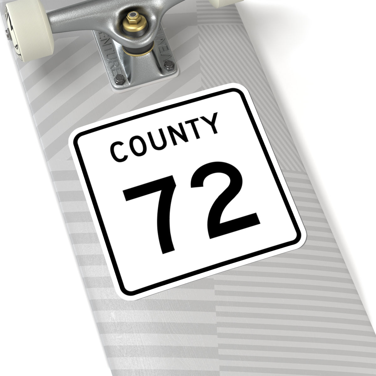 County 72 square (Minnesota) (Road Sign) STICKER Vinyl Kiss-Cut Decal