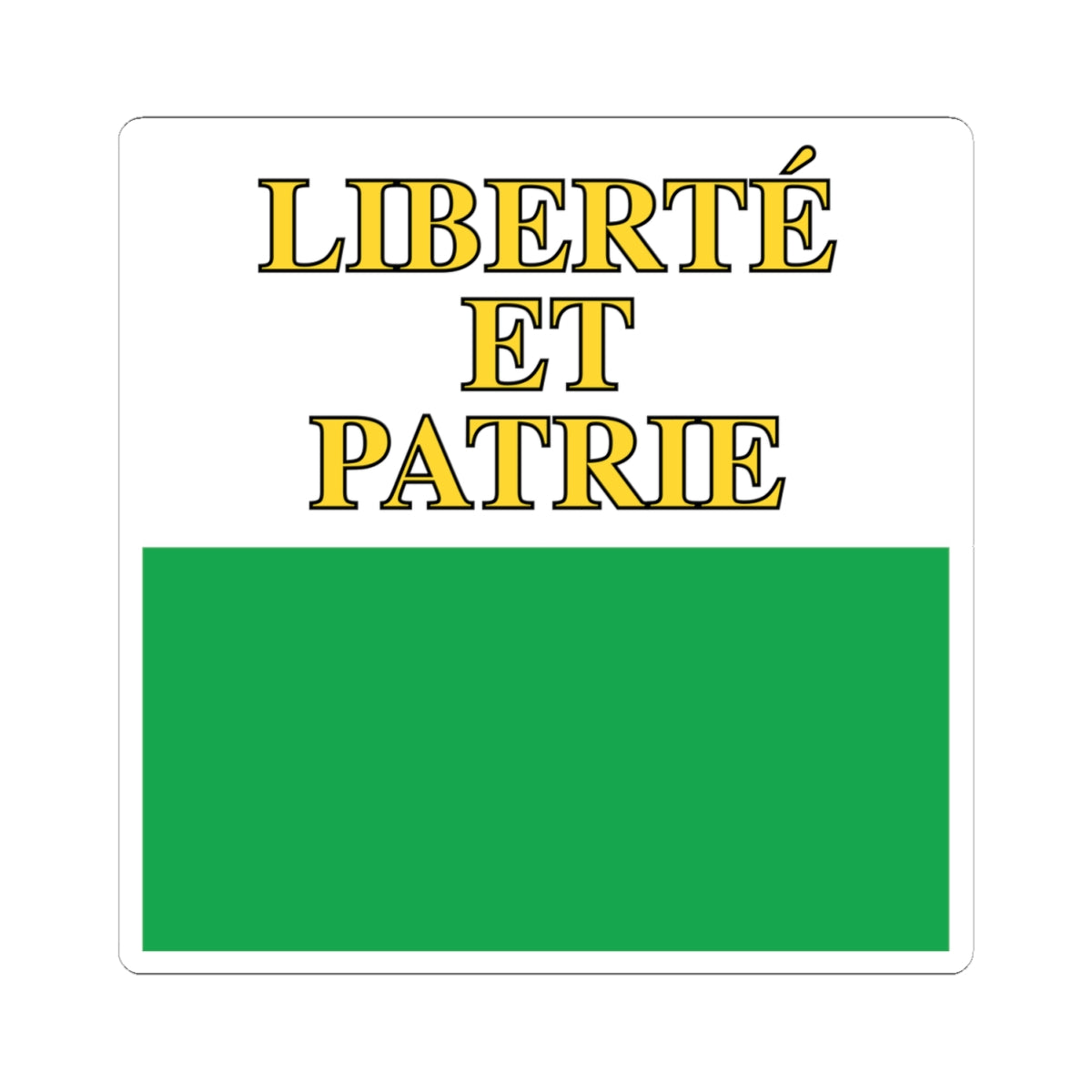 Flag of Canton of Vaud (Switzerland) STICKER Vinyl Kiss-Cut Decal