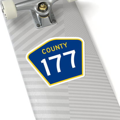 County 177 MN (Minnesota) (Road Sign) STICKER Vinyl Kiss-Cut Decal