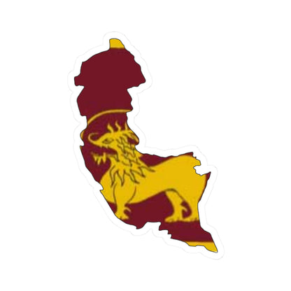 Sabaragamuwa Province Flag-map (Sri Lanka) STICKER Vinyl Kiss-Cut Decal