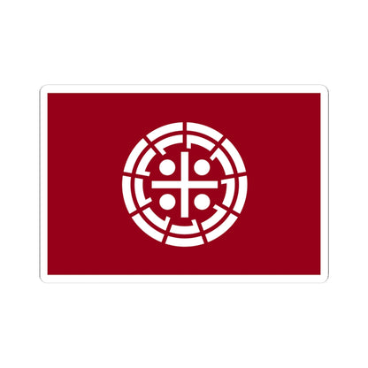 Flag of Kurume Fukuoka (Japan) STICKER Vinyl Kiss-Cut Decal