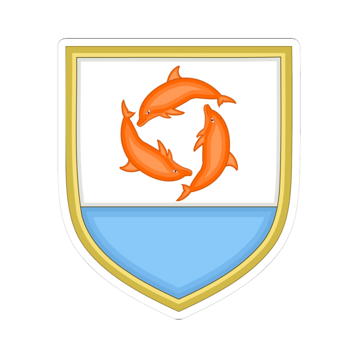 Anguilla coat of arms (United Kingdom) (Coat of Arms) STICKER Vinyl Kiss-Cut Decal