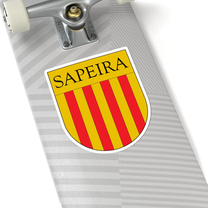 Antic escut municipal de Sapeira (Spain) (Coat of Arms) STICKER Vinyl Kiss-Cut Decal