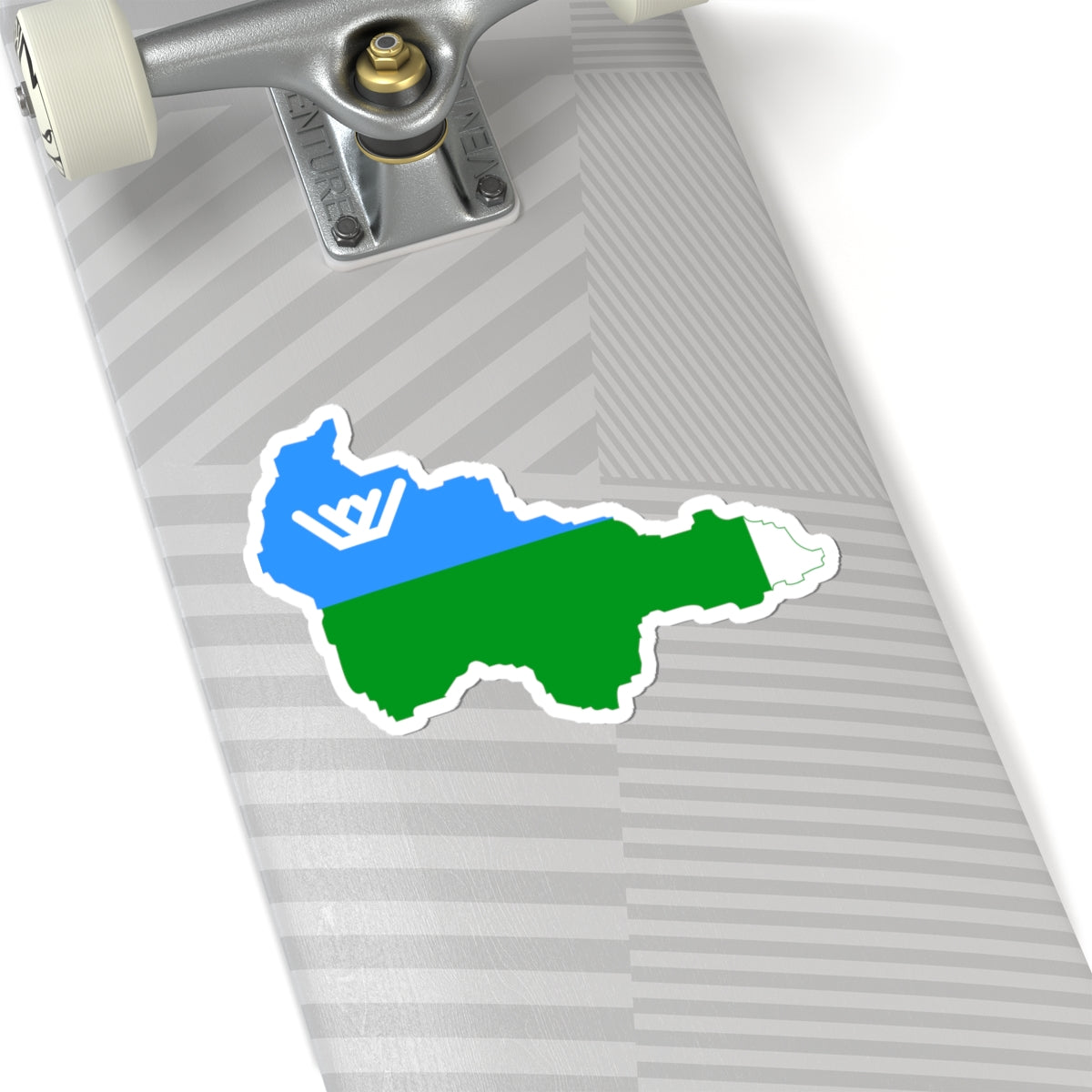 Flag-map of KhantyMansi Autonomous Okrug (Russia) STICKER Vinyl Kiss-Cut Decal