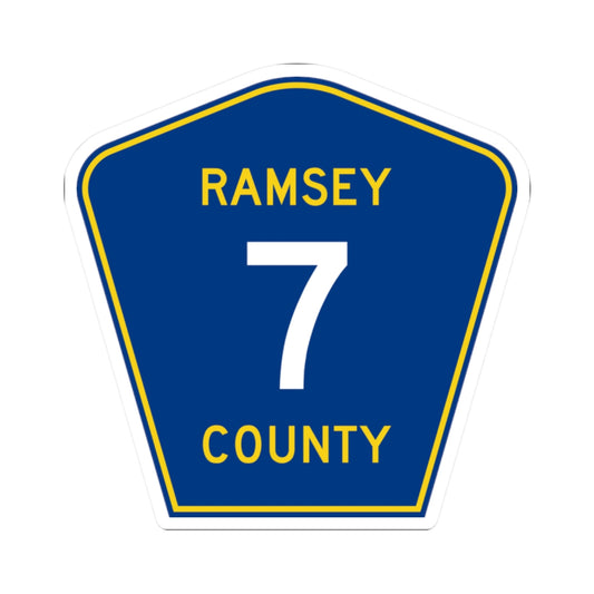 Ramsey County 7 MN (Minnesota) (Road Sign) STICKER Vinyl Kiss-Cut Decal