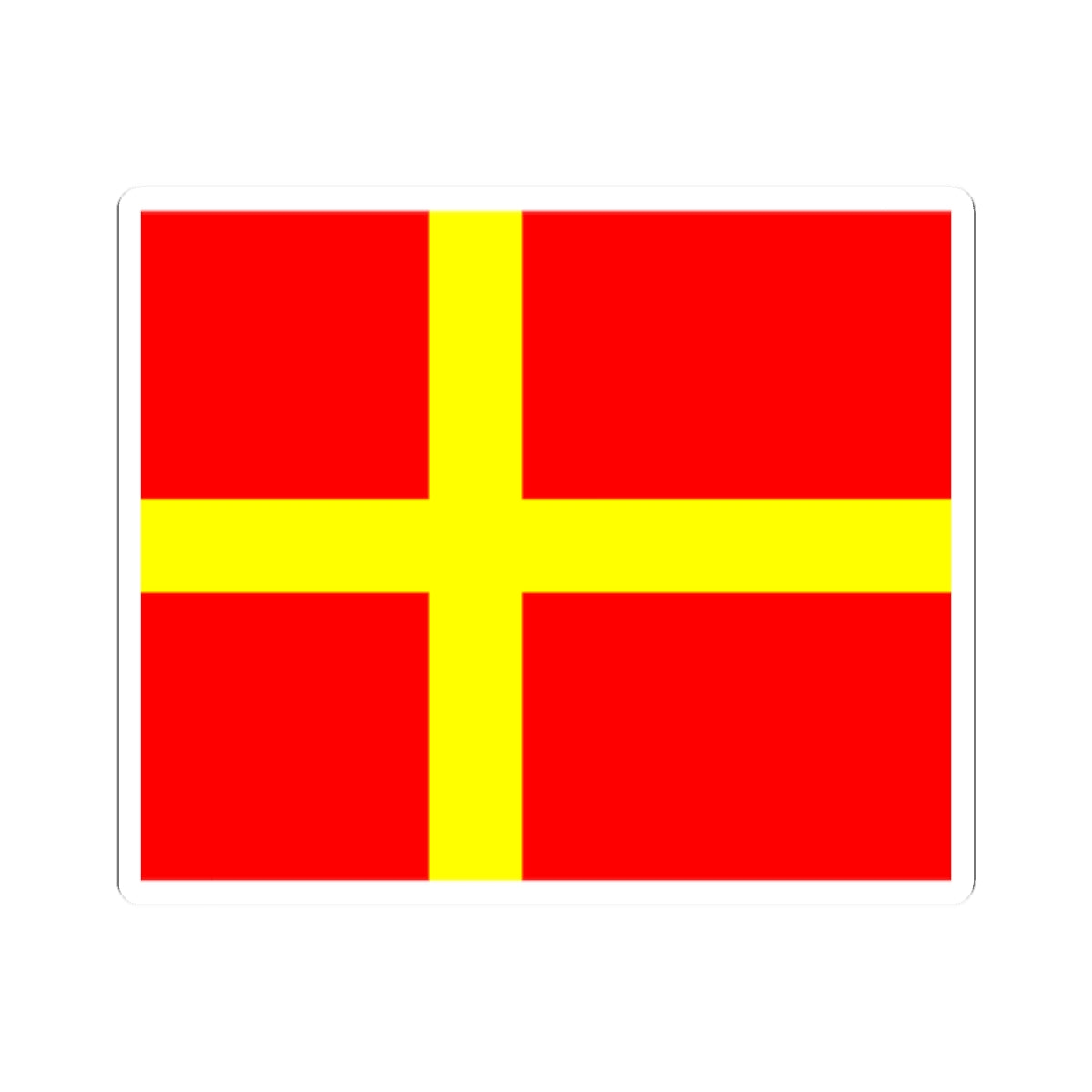 Flag of Skane (Sweden) STICKER Vinyl Kiss-Cut Decal
