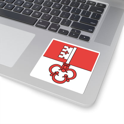 Flag of Canton of Obwalden (Switzerland) STICKER Vinyl Kiss-Cut Decal