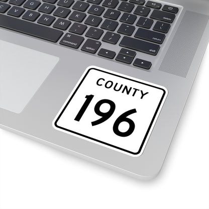 County 196 square (Minnesota) (Road Sign) STICKER Vinyl Kiss-Cut Decal