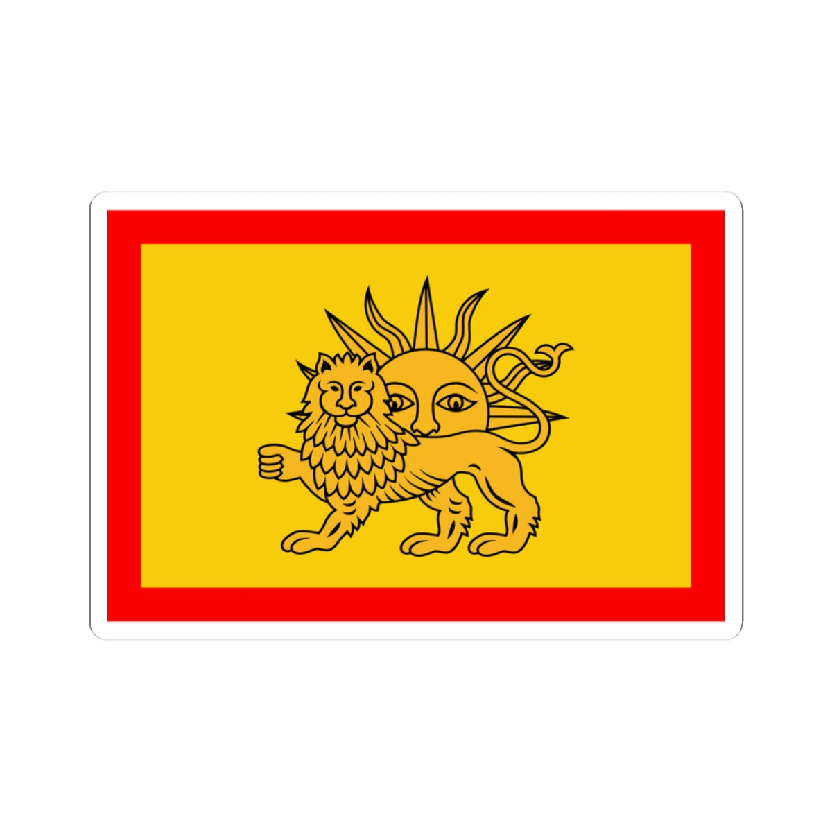 Nadir Shah Flag (Iran) STICKER Vinyl Kiss-Cut Decal