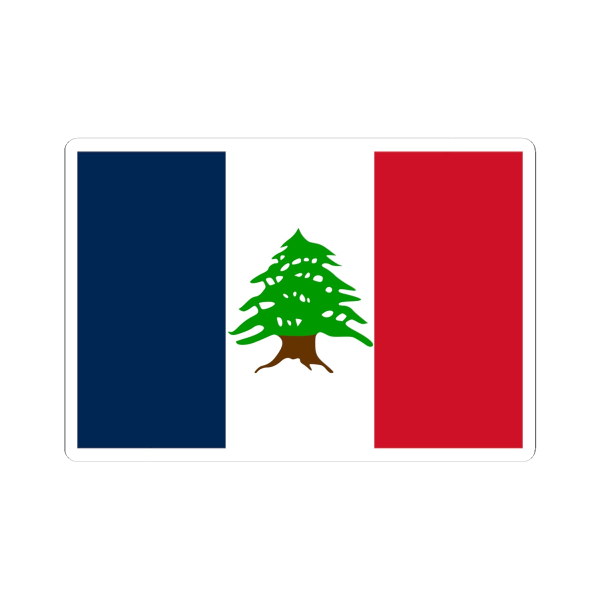 Flag of Lebanon during French Mandate 1920-1943 3 (Lebanon) STICKER Vinyl Kiss-Cut Decal