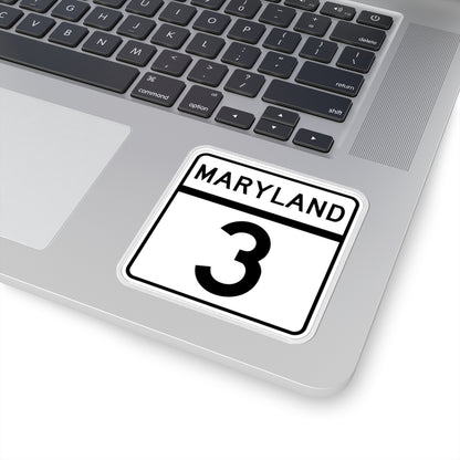 MD 3 (Maryland) (Road Sign) STICKER Vinyl Kiss-Cut Decal