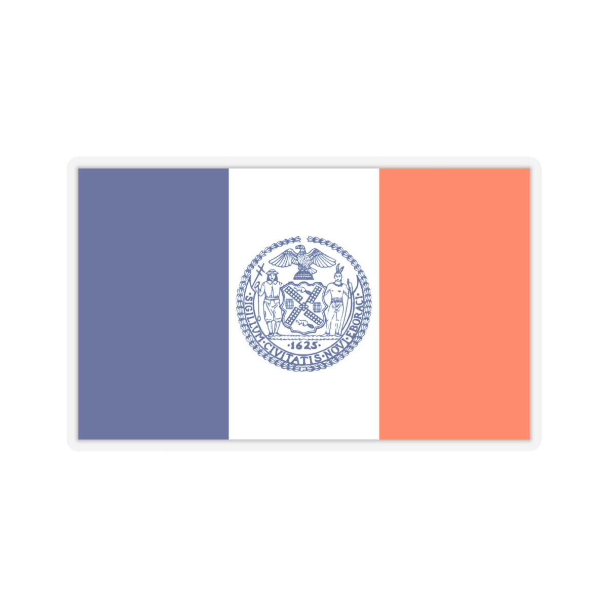 Flag of New York City - STICKER Vinyl Kiss-Cut Decal