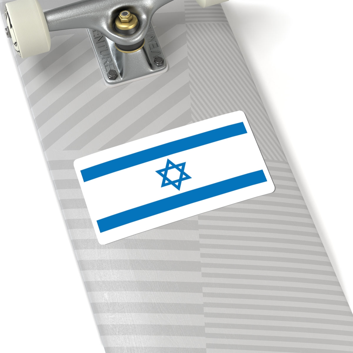 Flag of Israel Pale Blue 1-2 (Israel) STICKER Vinyl Kiss-Cut Decal