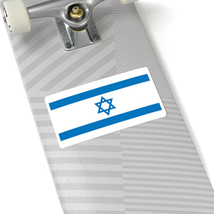 Flag of Israel Pale Blue 1-2 (Israel) STICKER Vinyl Kiss-Cut Decal