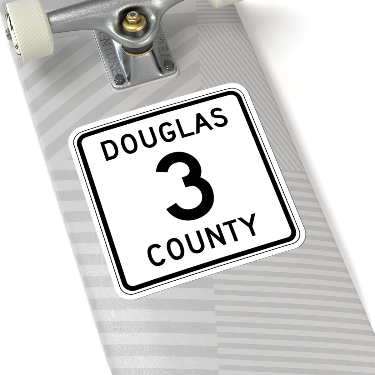 Douglas County Route 3 (Minnesota) (Road Sign) STICKER Vinyl Kiss-Cut Decal