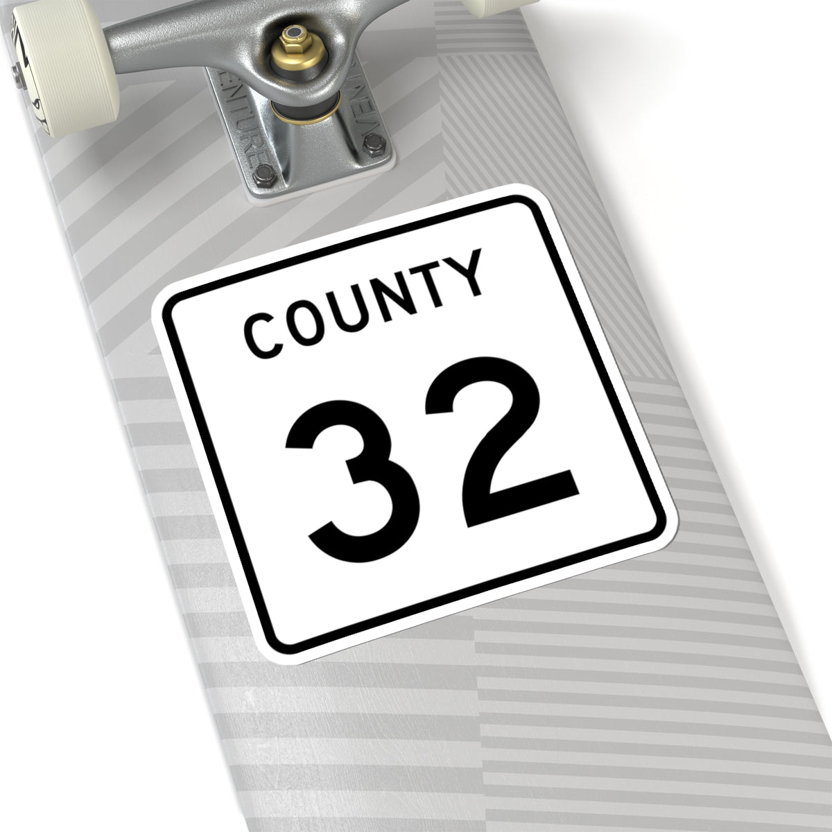 County 32 square (Minnesota) (Road Sign) STICKER Vinyl Kiss-Cut Decal