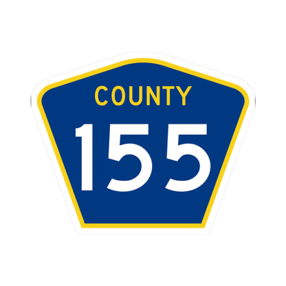 County 155 MN (Minnesota) (Road Sign) STICKER Vinyl Kiss-Cut Decal