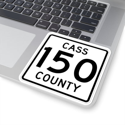 Cass County 150 MN (Minnesota) (Road Sign) STICKER Vinyl Kiss-Cut Decal
