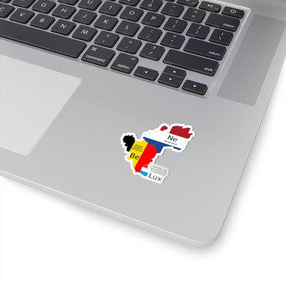 Benelux schematic map (Belgium) STICKER Vinyl Kiss-Cut Decal