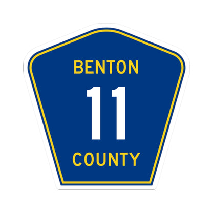 Benton County 11 MN (Minnesota) (Road Sign) STICKER Vinyl Kiss-Cut Decal
