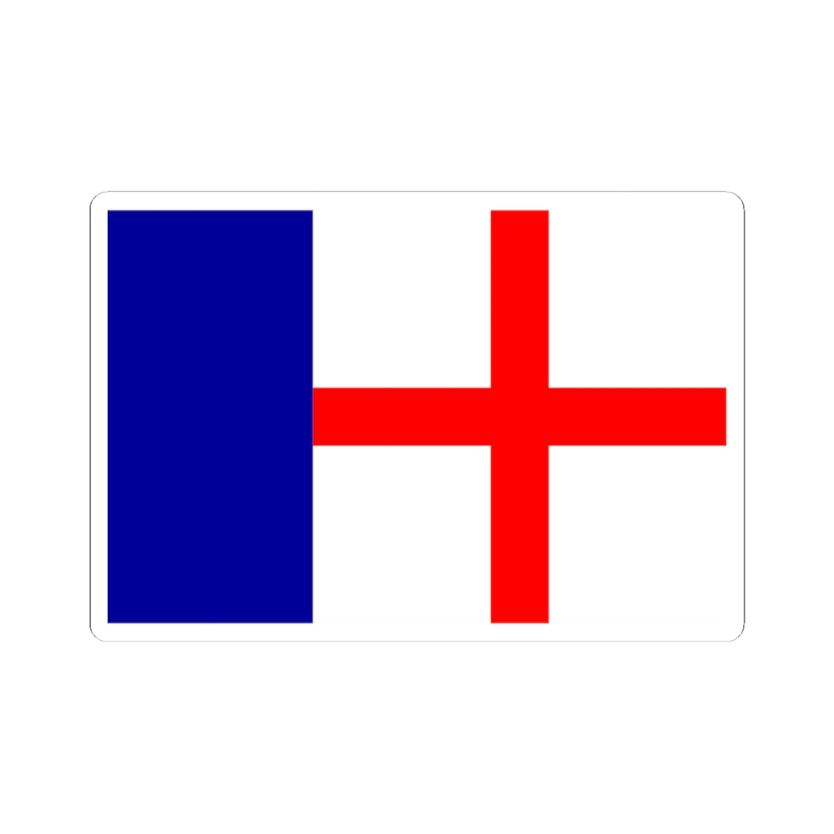 Flag of Cargese (France) STICKER Vinyl Kiss-Cut Decal