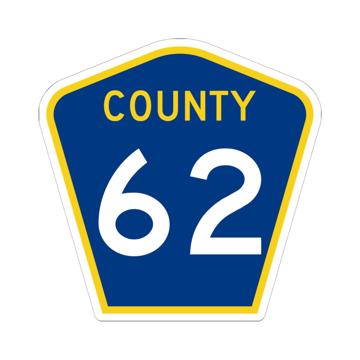 County 62 MN (Minnesota) (Road Sign) STICKER Vinyl Kiss-Cut Decal