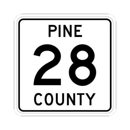 Pine County Route 28 MN (Minnesota) (Road Sign) STICKER Vinyl Kiss-Cut Decal
