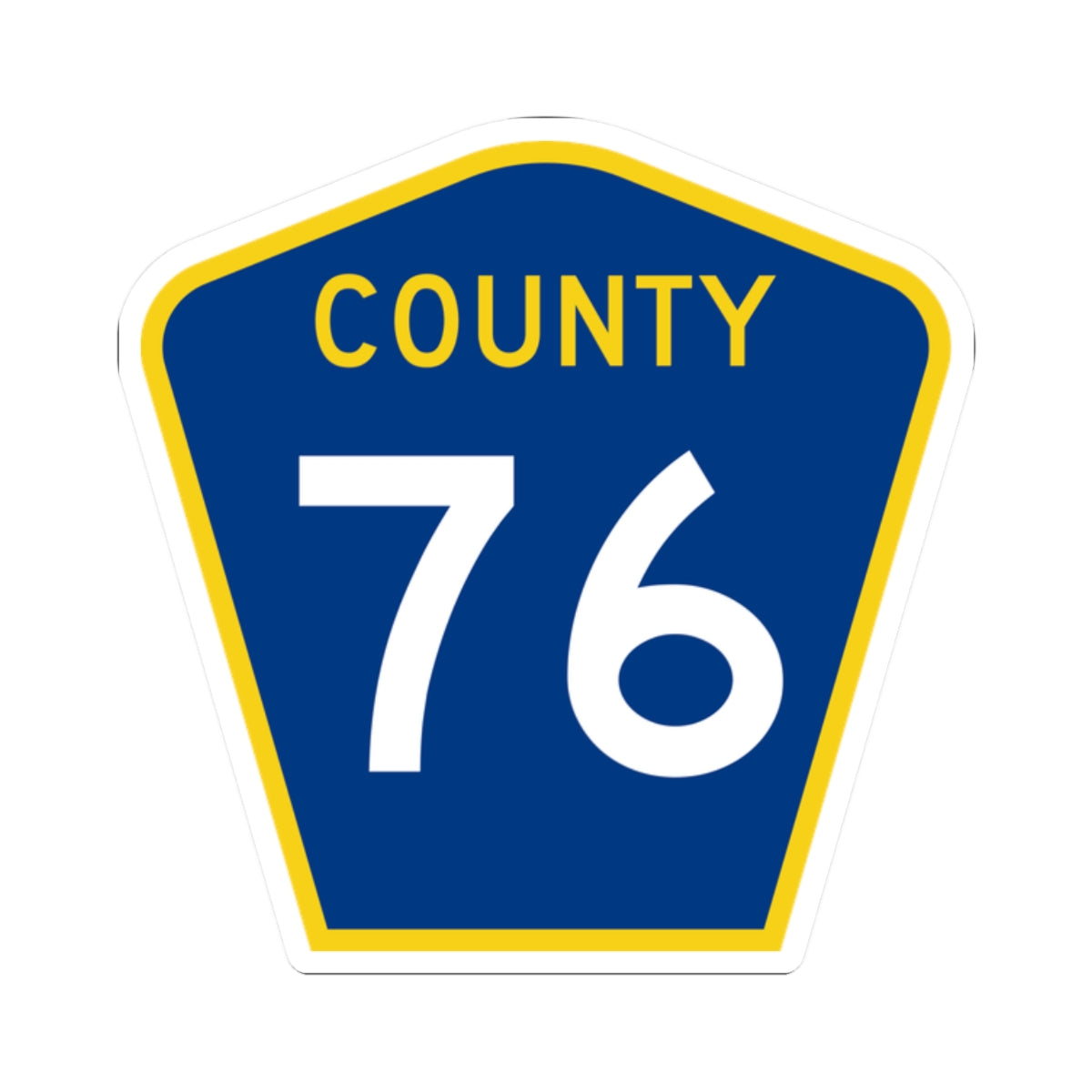 County 76 MN (Minnesota) (Road Sign) STICKER Vinyl Kiss-Cut Decal