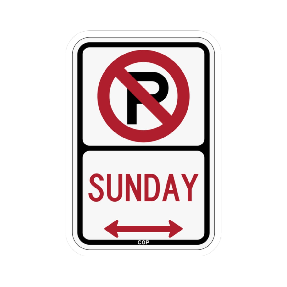PBOT Road sign P1260D (Oregon) (Road Sign) STICKER Vinyl Kiss-Cut Decal