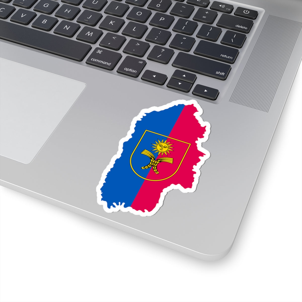 Flag map of Khmelnytskyi Oblast (Ukraine) STICKER Vinyl Kiss-Cut Decal