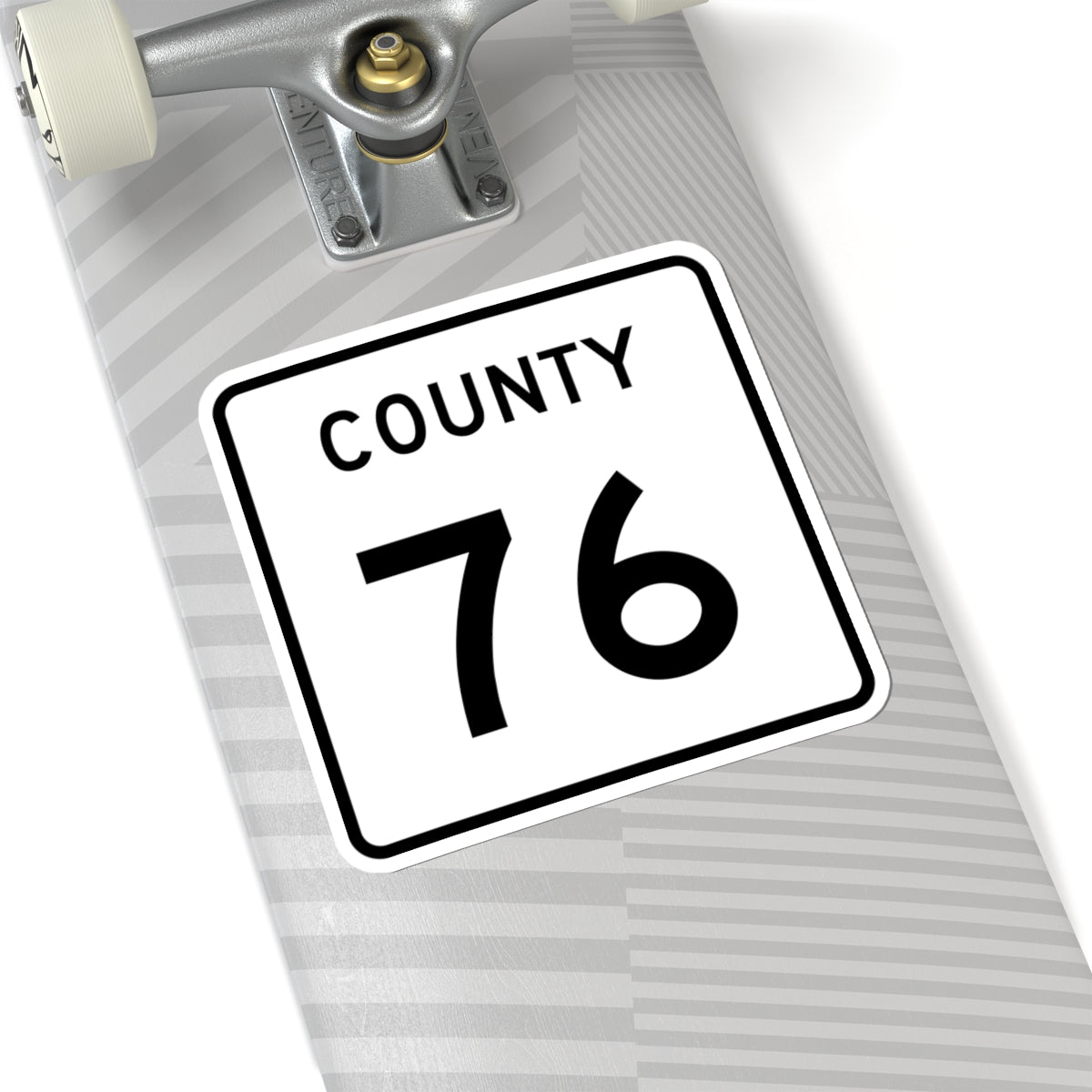 County 76 square (Minnesota) (Road Sign) STICKER Vinyl Kiss-Cut Decal