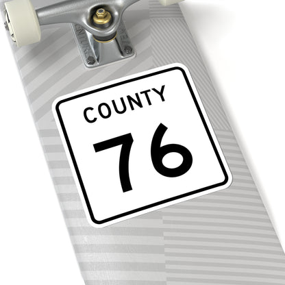 County 76 square (Minnesota) (Road Sign) STICKER Vinyl Kiss-Cut Decal